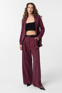 Giulia Loose-Legged High Waist Pleated Trousers