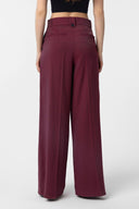Giulia Loose-Legged High Waist Pleated Trousers
