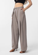 Marika Relaxed Fit Belted Pleated Trousers