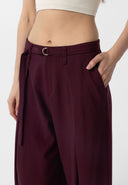 Marika Relaxed Fit Belted Pleated Trousers