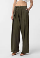 Marika Relaxed Fit Belted Pleated Trousers