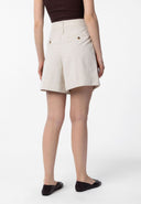 Marta High Waist Pleated Bermuda Shorts