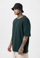 Roy Oversize Crew Neck Knitted Short Sleeve Sweatshirt