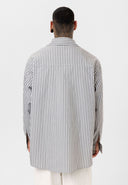 Guido Relaxed Fit Lapel Collar Striped Shirt with Breast Pocket