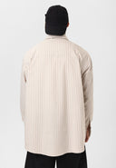 Guido Relaxed Fit Lapel Collar Striped Shirt with Breast Pocket