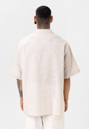 Rik Oversize Lapel Collar Striped Shirt with Breast Pocket