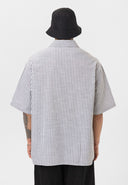 Rik Oversize Lapel Collar Striped Shirt with Breast Pocket