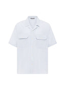 Rik Oversize Lapel Collar Striped Shirt with Breast Pocket