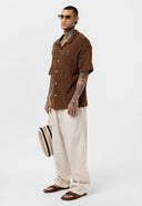 Raymond Oversize Lapel Collar Short Sleeve Shirt