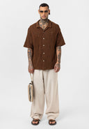 Raymond Oversize Lapel Collar Short Sleeve Shirt