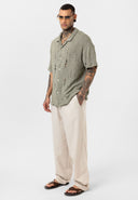 Raymond Oversize Lapel Collar Short Sleeve Shirt