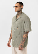 Raymond Oversize Lapel Collar Short Sleeve Shirt