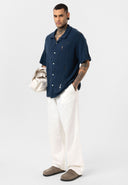 Raymond Oversize Lapel Collar Short Sleeve Shirt