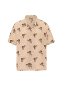 Jaap Oversize Print Detailed Lapel Collar Short Sleeve Shirt