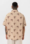 Jaap Oversize Print Detailed Lapel Collar Short Sleeve Shirt