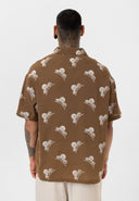 Jaap Oversize Print Detailed Lapel Collar Short Sleeve Shirt