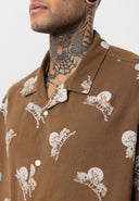 Jaap Oversize Print Detailed Lapel Collar Short Sleeve Shirt