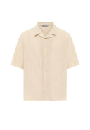 Leon Oversize Lapel Collar Short Sleeve Shirt