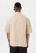 Leon Oversize Lapel Collar Short Sleeve Shirt