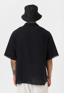 Leon Oversize Lapel Collar Short Sleeve Shirt