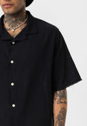 Leon Oversize Lapel Collar Short Sleeve Shirt