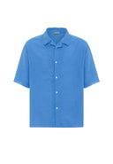 Leon Oversize Lapel Collar Short Sleeve Shirt