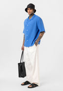 Leon Oversize Lapel Collar Short Sleeve Shirt