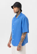 Leon Oversize Lapel Collar Short Sleeve Shirt