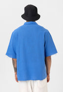 Leon Oversize Lapel Collar Short Sleeve Shirt