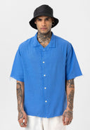 Leon Oversize Lapel Collar Short Sleeve Shirt