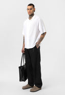 Leon Oversize Lapel Collar Short Sleeve Shirt