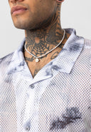 Wessel Oversize Lapel Collar All-over Print Short Sleeve Shirt