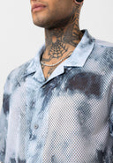 Wessel Oversize Lapel Collar All-over Print Short Sleeve Shirt