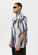 Roel Oversize Lapel Collar All-over Print Short Sleeve Shirt
