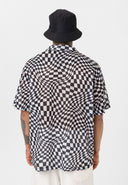 Roel Oversize Lapel Collar All-over Print Short Sleeve Shirt