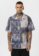 Roel Oversize Lapel Collar All-over Print Short Sleeve Shirt