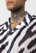 Roel Oversize Lapel Collar All-over Print Short Sleeve Shirt