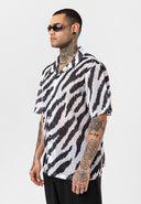 Roel Oversize Lapel Collar All-over Print Short Sleeve Shirt