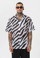 Roel Oversize Lapel Collar All-over Print Short Sleeve Shirt