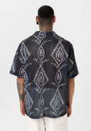 Roel Oversize Lapel Collar All-over Print Short Sleeve Shirt