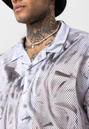 Roel Oversize Lapel Collar All-over Print Short Sleeve Shirt