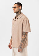 Ben Oversize Lapel Collar Short Sleeve Shirt