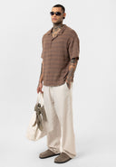 Maurice Oversize Lapel Collar Knit Short Sleeve Shirt