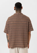 Maurice Oversize Lapel Collar Knit Short Sleeve Shirt