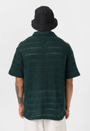 Maurice Oversize Lapel Collar Knit Short Sleeve Shirt