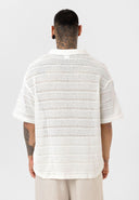 Maurice Oversize Lapel Collar Knit Short Sleeve Shirt