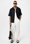 Erik Oversize Lapel Collar Short Sleeve Shirt