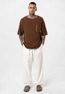 Ruben Oversize Breast Pocket Short Sleeve Shirt Short Set