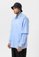 Hugo Oversize Lapel Collar Breast Pocket Detailed Shirt