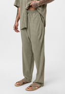 Arjen Pleated Oversize Short Sleeve Shirt Wide Leg Trousers Set